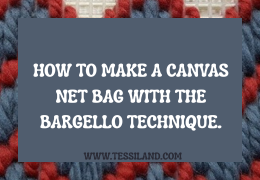 How to make a canvas mesh bag using the Bargello technique.