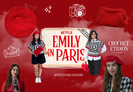 Emily in Paris: il basco crochet rosso che profuma di Parigi