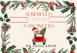 Alberelli di Natale chiudipacco a uncinetto.