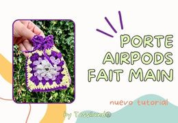 Porta AirPods hecho a mano. Un proyecto creativo genial y fácil de realizar a ganchillo.