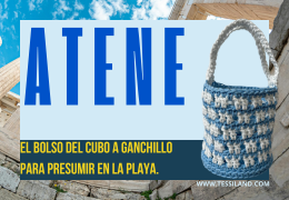 Atenas el bolso tipo cubo de ganchillo para lucir en la playa