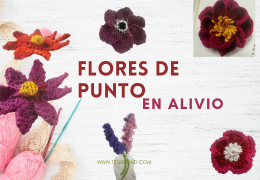 Flores en Relieve a Dos Agujas: La tendencia para aplicar en accesorios y ropa.