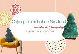 Cojin ARBOL DE NAVIDAD a ganchillo: el proyecto facil y rapidisimo